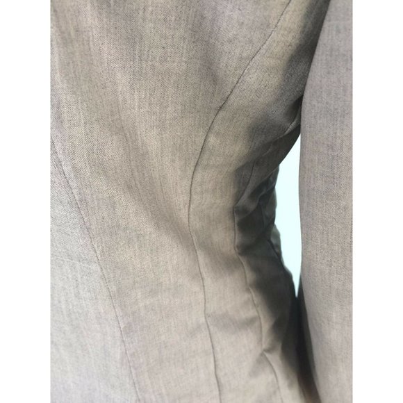 Narciso Rodriguez Suit Blazer Jacket Gray Long Sleeve Silk Snap Office Size 8 - Picture 9 of 12